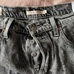 Levi's Women's Straight Leg Jeans - Grey Black Acid Wash